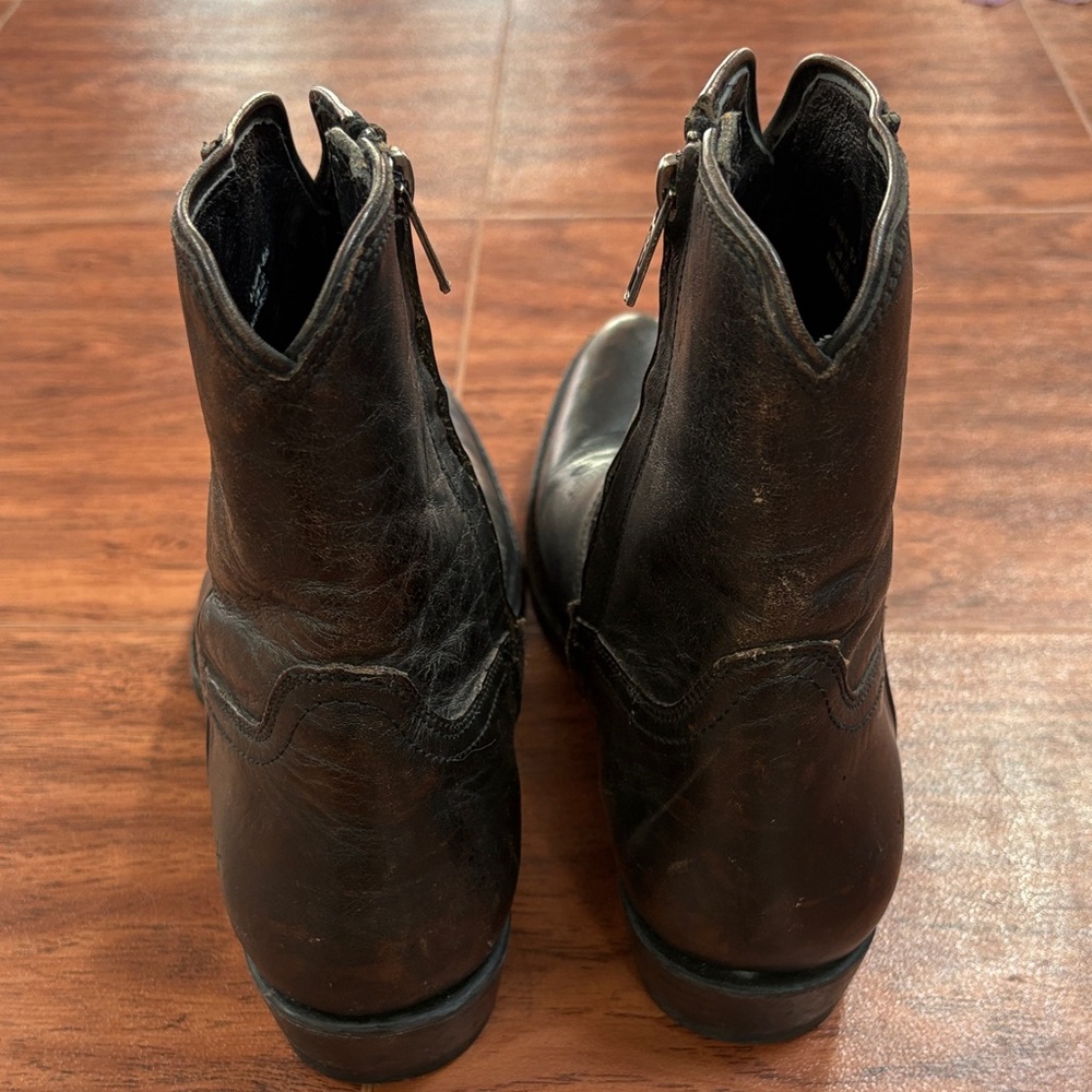 Frye Black Leather Western Boots size 8 mens - Picture 3 of 3
